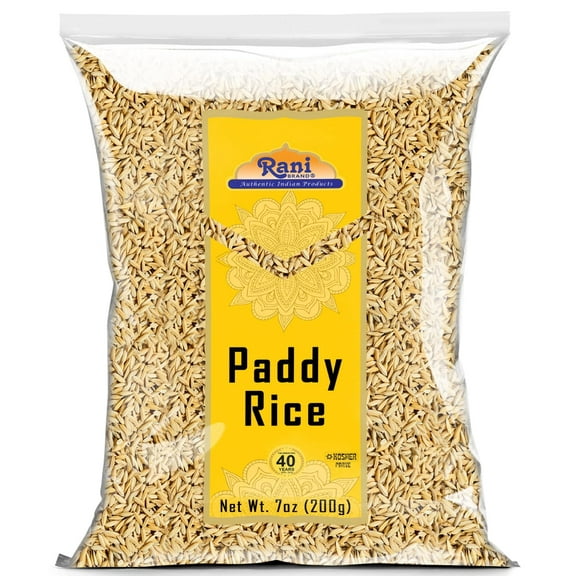 Rani Paddy Rice (Raw Unfinished Rice) 7oz (200g) ~ All Natural | Vegan | Gluten Friendly | NON-GMO | Kosher | Product of USA