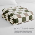 thumbnail image 4 of Jessica Simpson Plush Throw Blanket, Olive / Grey, 50" x 70", 4 of 5