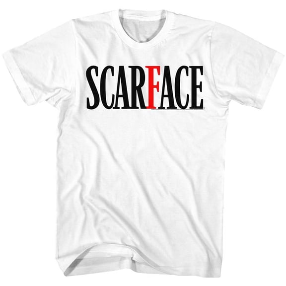 Scarface Logobr White Adult T-Shirt 5Xl