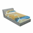 thumbnail image 3 of Ambesonne Tropical Fitted Sheet & Pillow Sham Set, Sandy Exotic Beach, Queen, Navy Cream, 3 of 3