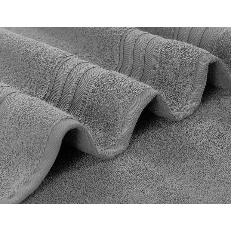 Hammam Linen Hand Towels Set Cool Grey Soft Fluffy, Absorbent and Quick Dry  Perfect for Daily Use 