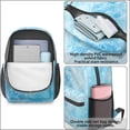 thumbnail image 4 of 17 Inch Lightweight Backpack,PVC Waterproof Oxford Fabric, Ergonomically Designed, with Large Capacity, Frozen Aesthetic Pattern, 4 of 5