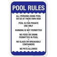 thumbnail image 1 of Pool Rules Sign, No Food or Drinks Pool Sign,, 1 of 1