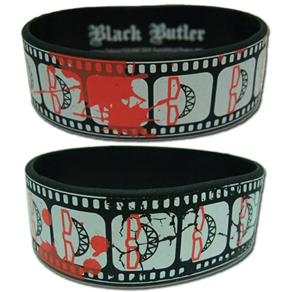 Black Butler Men's  Grell Cinematic Record Anime Wristband