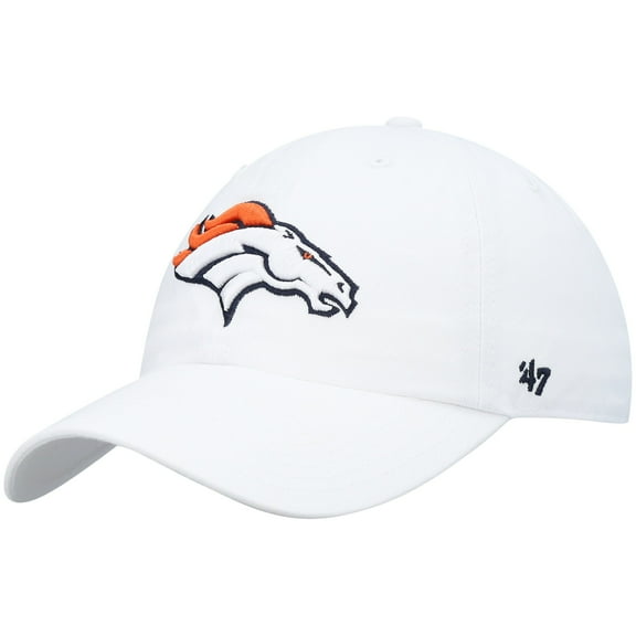 Men's '47 White Denver Broncos Clean Up Adjustable Hat