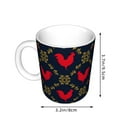 thumbnail image 2 of Yiaed Red Rooster Print Ceramics Coffee,Large Handle Design,Extra Large Tea and Coffee Cup for Office and Home Mugs, 2 of 6