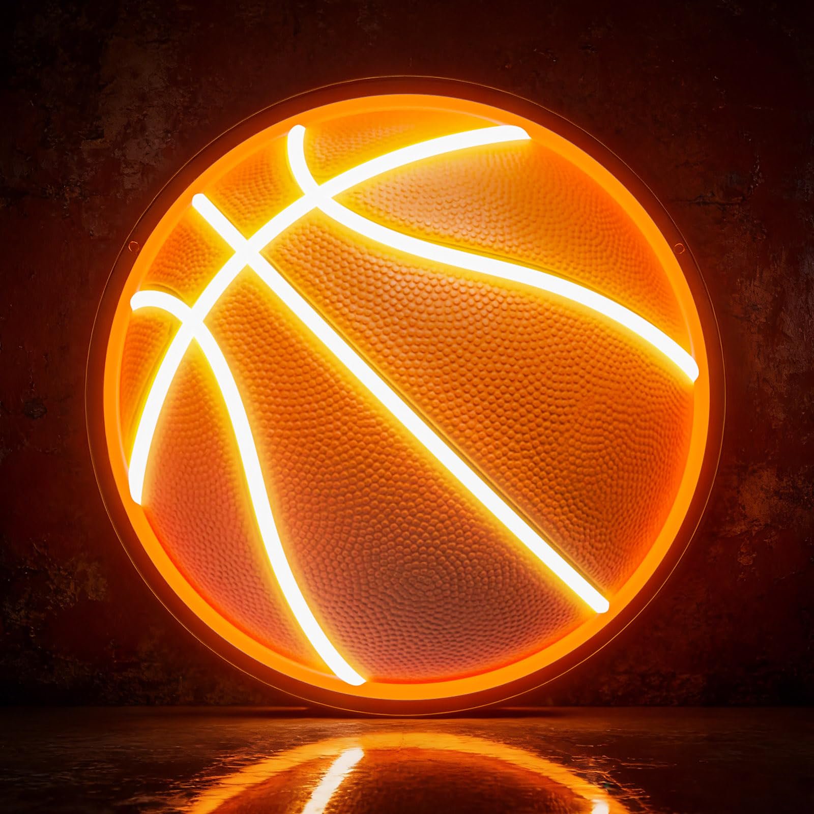 UV Printed Basketball Neon Sign LED Light for Sports Fans Teens