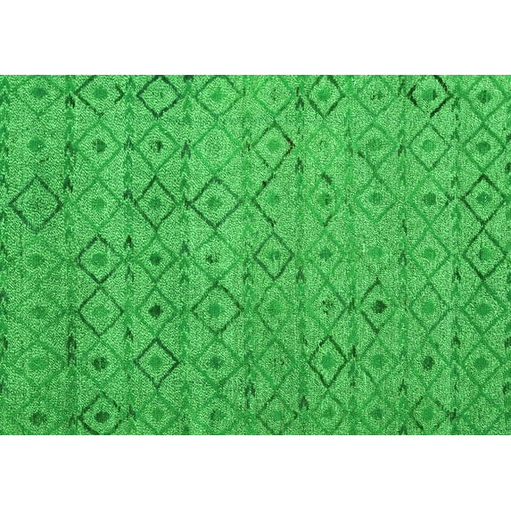 Ahgly Company Indoor Rectangle Abstract Green Modern Area Rugs, 7' x 9'
