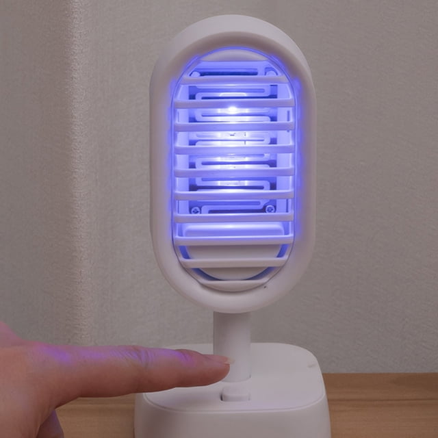 Xihbxyly Lámpara Antimosquitos, Tecnología de Luz Ultravioleta Segura, Trampa Física para Insectos, Uso En Interiores para Sala de Estar, Dormitorio, Cocina, Funcionamiento Silencioso, Color Blanco,