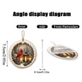 thumbnail image 6 of Christmas Tree Decorations Featuring 3-Inch Flat Cardinal Design, Rustic Christmas Decor for Tree & Wall Display, Holiday Ornament & Home Gift, 6 of 6