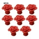 thumbnail image 3 of Kenally Amplia gama de aplicaciones Pomo de puerta de cerámica con flores para un fácil reemplazo de manijas de gabinetes con flores Artesanía rojo, 3 of 6
