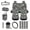 Aztec Camo Zebra Print, variant on COEQINE Sea Turtle Starfish Compass Car Seat Covers Full Set of 15, Steering Wheel Rearview Mirror Cover Seatbelt Pad Trash Bin Mount Sunglasses Holder Cup Holder Key Chain Auto Accessories