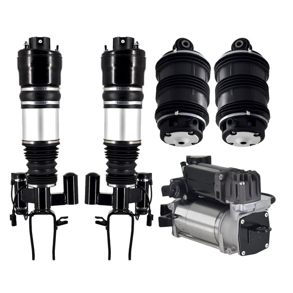 Full Set Front Air Airmatic Suspension Spring Strut-Air Suspension Compressor Pump-Rear Air Suspension Spring Bag For 2007-2009 Mercedes-Benz E550 ADS