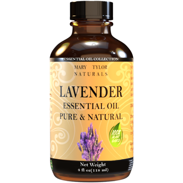 Lavender Essential Oil 4 oz by Mary Tylor Naturals, Premium Therapeutic Grade, 100% Pure, Perfect for Aromatherapy, Relaxation, Improved Mood and Much More.