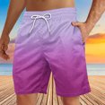 thumbnail image 3 of Jalioing Mens Colorful Casual Shorts Elastic Waist Drawstring Summer Beach Shorts Lightweight Vacation Shorts, 3 of 4