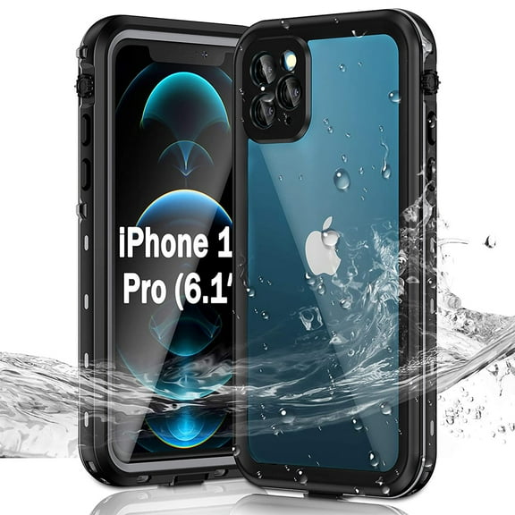 For Apple iPhone 15 Pro 6.1 inch Redpepper Waterproof Swimming Shockproof Dirt Proof Case Cover Black