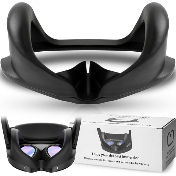 for Quest Pro Full Light Blocker,Silicone Facial Interface Magnetically attaches for VR Quest Pro Accessories