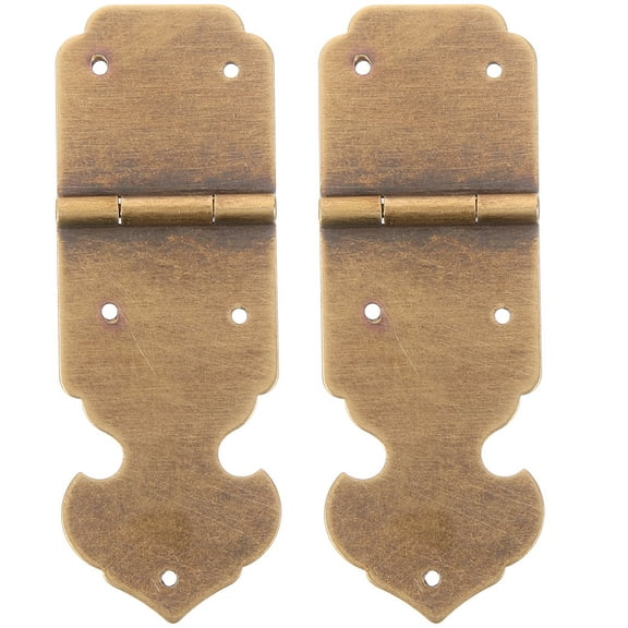 2 Pcs Antique Hinges Copper Hinge Small Hinge Drawer Vintage Door Hinges Chest Hinges Brass 8.50X3.00X0.80CM