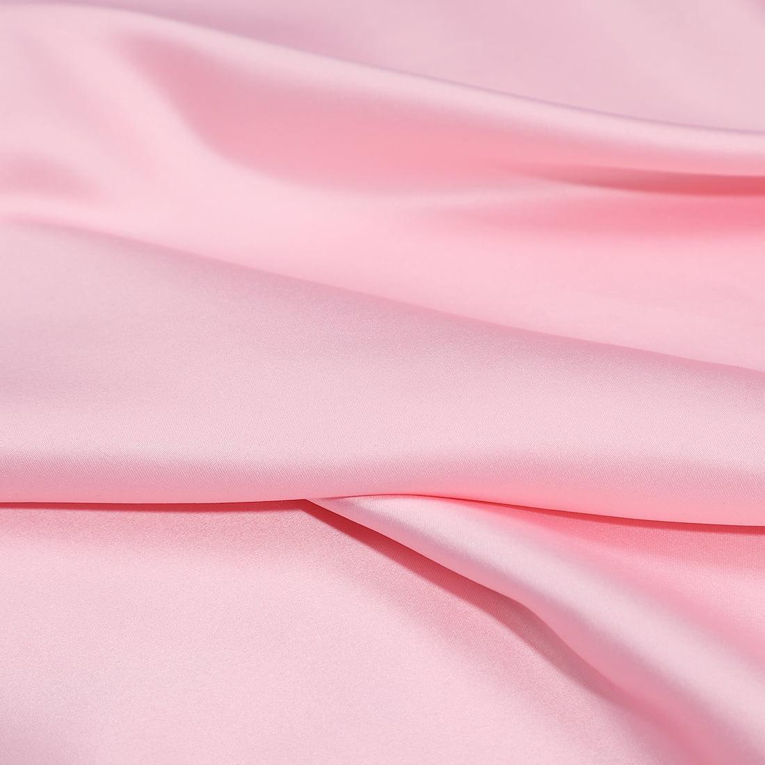 Unique Bargains Silky Satin Zippered Body Pillow Cover, 21" x 54", Peach
