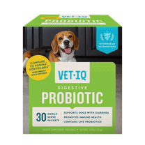 VetIQ Probiotic Dog Supplement for Digestive Health, Powder Supplement, 30 Packets