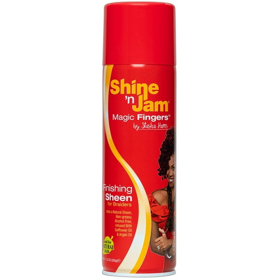 Shine 'n Jam® Magic Fingers® Unisex Finishing Sheen for Braiders, Moisturizing, 11.5oz, Hair Spray