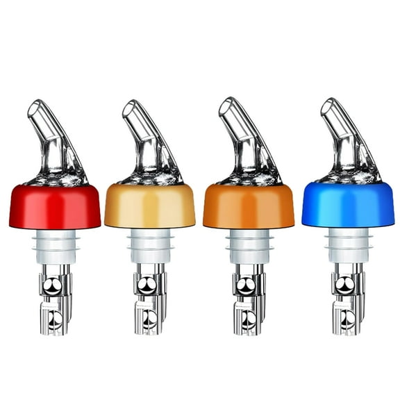 4 Pcs Quick Shot Spirits Measure Pourer Measured Bottle Pourer Wine and Cocktails Dispenser Home Tool