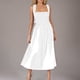 thumbnail image 1 of mfyjkho Vestidos para mujer, Vestido camisero informal de verano para mujer, liso, sin mangas, hasta la pantorrilla Vestidos de playa para mujer m, 1 of 5