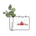 thumbnail image 1 of Rome Italy Flat Landmark Pattern Metal Picture Frame Cerac Vase Decor, 1 of 2