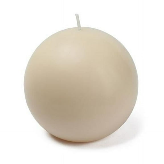 Jeco CBC-402-6 4 in. Citronella Ball Candles, Pale Ivory - 12 Piece
