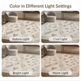 thumbnail image 7 of ODIKA 6'x9' Washable Area Rug Plush Minimalist Large Faded Geometric Motifs Farmhouse Neutral for Dining Room, Under Table, Office Décor, Non-Slip Chair-Friendly, 7 of 7
