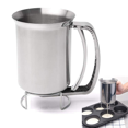 thumbnail image 3 of 2X Dispensador de harina, Dispensador de masa de harina, Herramienta para hornear de acero inoxidable, Mezclador de masa, Embudo de masa para hornear en la cocina del hogar, 3 of 3