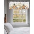 thumbnail image 3 of Watercolor Pumpkin Valances for Windows Fall Plant Leaf Thanksgiving Gold Glitter Rod Pocket Curtains Valance Short Window Treatment Drapes for Living Room, Bedroom Bathroom 42"&nbsp;W x 12" L, 3 of 5