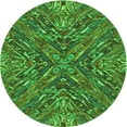 thumbnail image 1 of Ahgly Tapis Rond Lavable en Machine Intérieur Transitionnel Vert Forêt Foncé, 6 Pieds Rond, 1 of 7