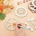 thumbnail image 3 of 12pcs 3Sizes Unfinished Wood Gear Blank Wood Slices Gear Shape Wooden Pieces Unfinished Blank Slices Natural Wood Cutouts for DIY Project Painting Drawing Home Party Decoration Crafts, 3 of 9