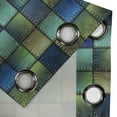 thumbnail image 4 of Ambesonne Colorful Grommet Curtain, Modern Geometric Bohem, 50" x 84", Blue Green, 4 of 6