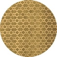 thumbnail image 1 of Ahgly Company Indoor Round Abstract Brown Contemporary Area Rugs, 4' Round, 1 of 4