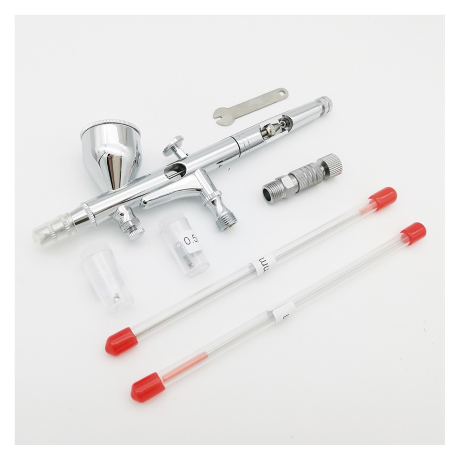 Paint Sprayer 0.2 /0.3/ 0.5 Mm Dual Action Airbrush Paint Air Brush Spray Gun Sprayer Pen Kit For Needle Body Paint Nail Art Body Tattoo Cake ,Versatile applications