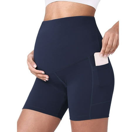 

Summer Maternity Workout Yoga Active Shorts with Pockets