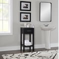 thumbnail image 2 of Linon Hoover Cabinet, Black, 1 Drawer with Top and Bottom Shelf, 2 of 14