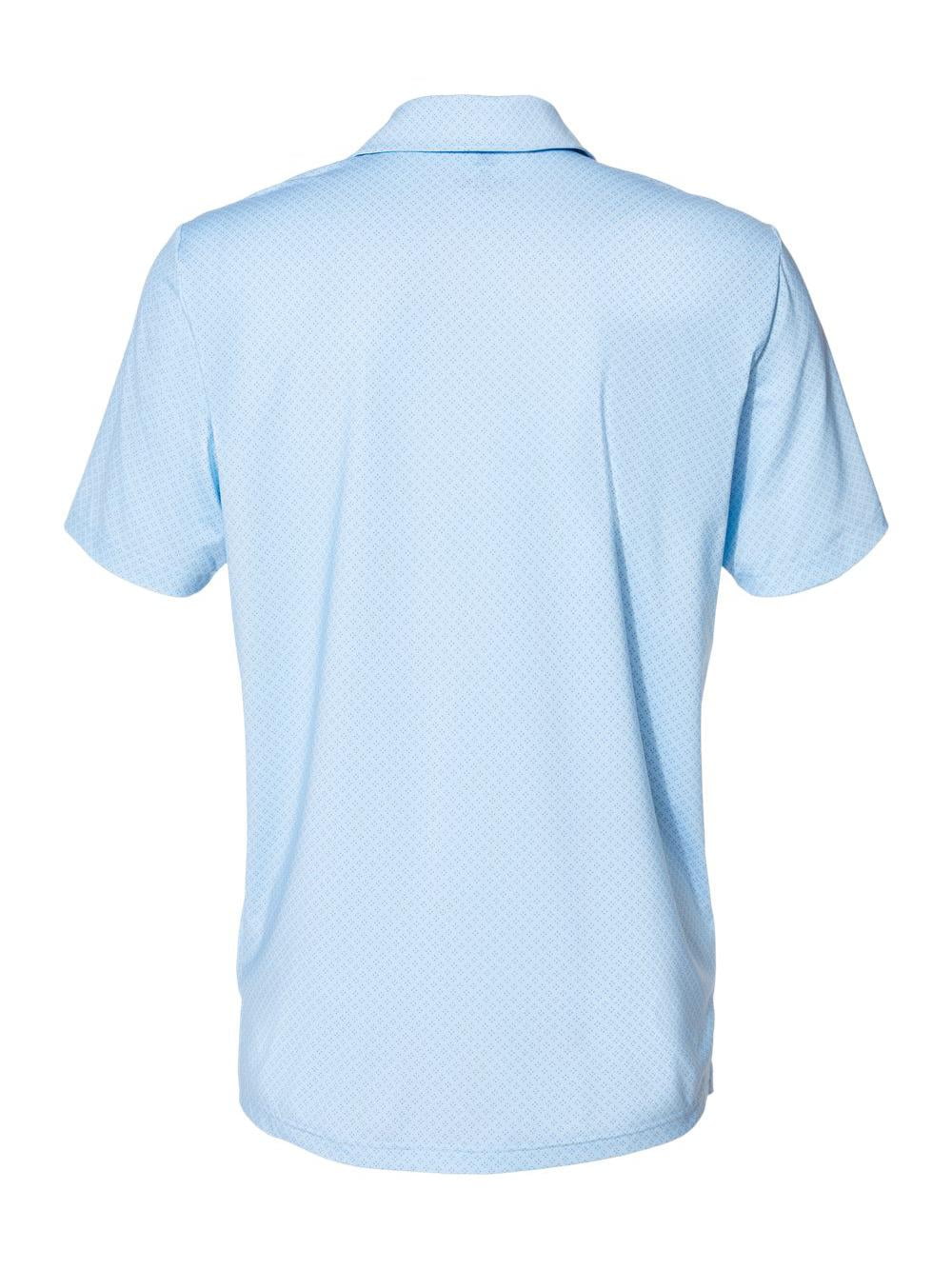 Adidas - Diamond Dot Print Polo - A498 - Glow Blue/ White/ Navy - Size: M