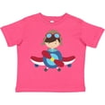thumbnail image 3 of Inktastic Pilot Boy, Airplane, Plane, Flying, Brown Hair Boys Toddler T-Shirt, 3 of 5