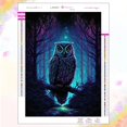 thumbnail image 1 of Pintura de diamante 5D de búho oscuro, mosaico de luciérnaga de bosque, espinas de punto de cruz, arte a mano, decoración de la pared del hogar, nueva colección 2023, 1 of 4
