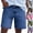 Vintage Blue, variant on Chiccall Mens Jean Shorts Casual Vintage Breathable Summer Stretch Denim Shorts with Pockets Purple 2XL