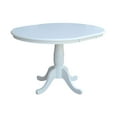 thumbnail image 4 of International Concepts 3 Piece Extendable Round Dining Set in White, 4 of 5