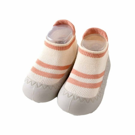 

Nmnitkp Baby First-Walking Shoes 1-4 Years Kid Shoes Trainers Toddler Infant Boys Girls Soft Sole Non Slip Cotton Canvas Mesh Breathable Lightweight TPR Material Slip-on Sneakers Outdoor