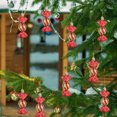 thumbnail image 7 of Vrorvz 6 Pack Christmas Ornaments Christmas Tree Decorations Christmas Garland Classic Candy Jar Hanging Glitter Peppermint Decorations for Home Party Holiday Cheer 7.5in Gold, 7 of 7