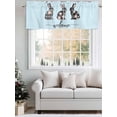 thumbnail image 5 of Blue Easter Curtain Valances for Windows, Spring Rabbit Plaid Flowers Animal Floral Kitchen Valance Window Treatment, Light Filtering Block Curtains for Bathroom/Bedroom/Living Room 42'' x 18'', 5 of 9