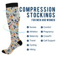 thumbnail image 2 of FORMRS Womens Knee High Socks Casual Long Thick Travel Daily Wear, 2 Pairs, Acorn Leaves Pattern, 2 of 6