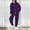Dark Purple, variant on LEKODE Sweat Pants and Hoodie Set Women Matching Sweat Set Two Piece Tracksuit for Women Linen Sets for Women 2 Piece Sports Jacket with Pocket Hoodie Sets Two Piece Sets for Women Dressy Beige L