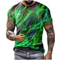 thumbnail image 2 of EQWLJWE Mens Fashion T-Shirts Men Fashion Casual 3D Digital Printing Sports Short Sleeve Summer Casual Tops, 2 of 5